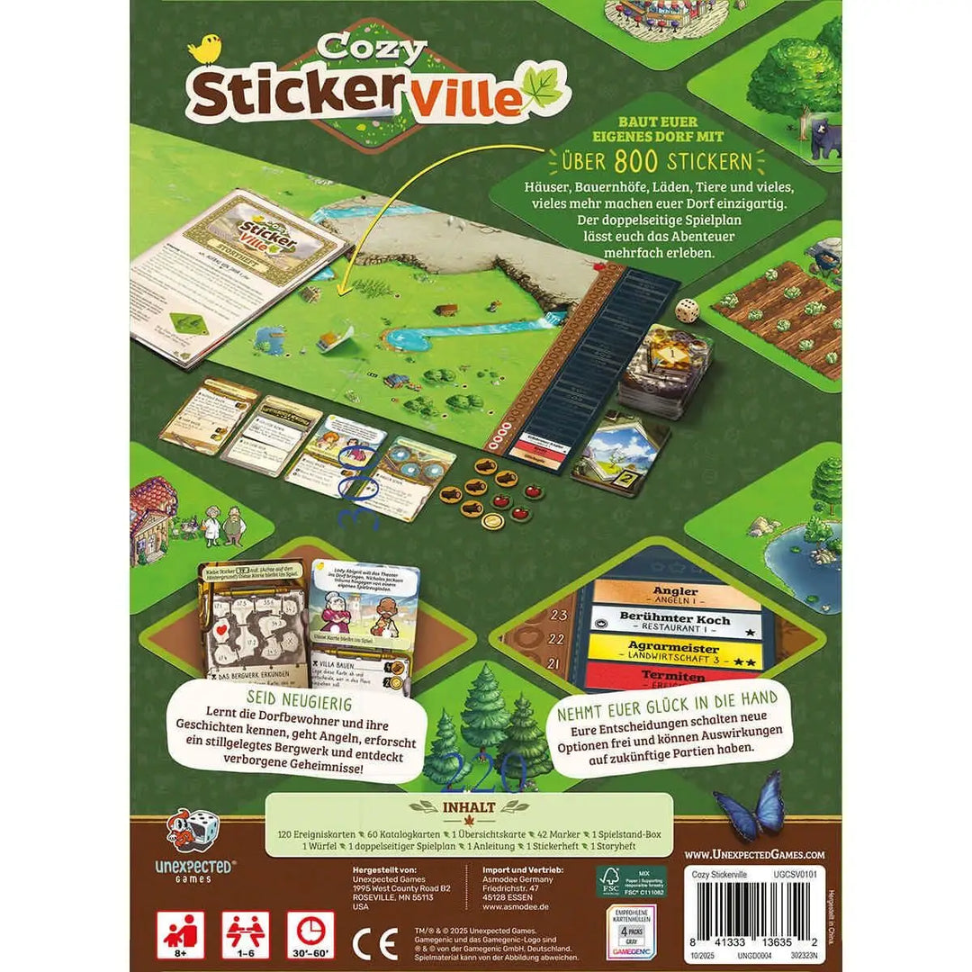 Cozy Stickerville (DE) - Unexpected Games - Board Games