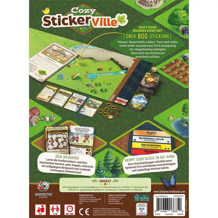 Cozy Stickerville (DE) - Unexpected Games - Board Games