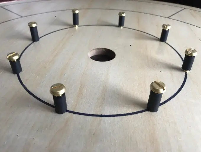 Crokinole: Metal/Rubber Adaptor Kit (8 Screws + Rubber) - Mayday Games - Accessories