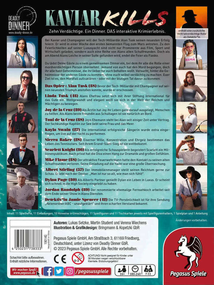 Deadly Dinner: Kaviar Kills (DE) - Pegasus Spiele - Board Games