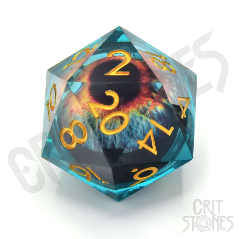 Dice: Resin - Sharp Edge - Floating Eye - d20 - Eye of the Oracle - Glassstaff - Accessories