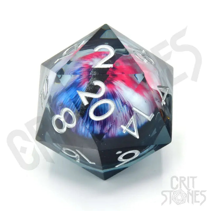 Dice: Resin - Sharp Edge - Floating Eye - d20 - Tempest Tesserae - Glassstaff - Accessories
