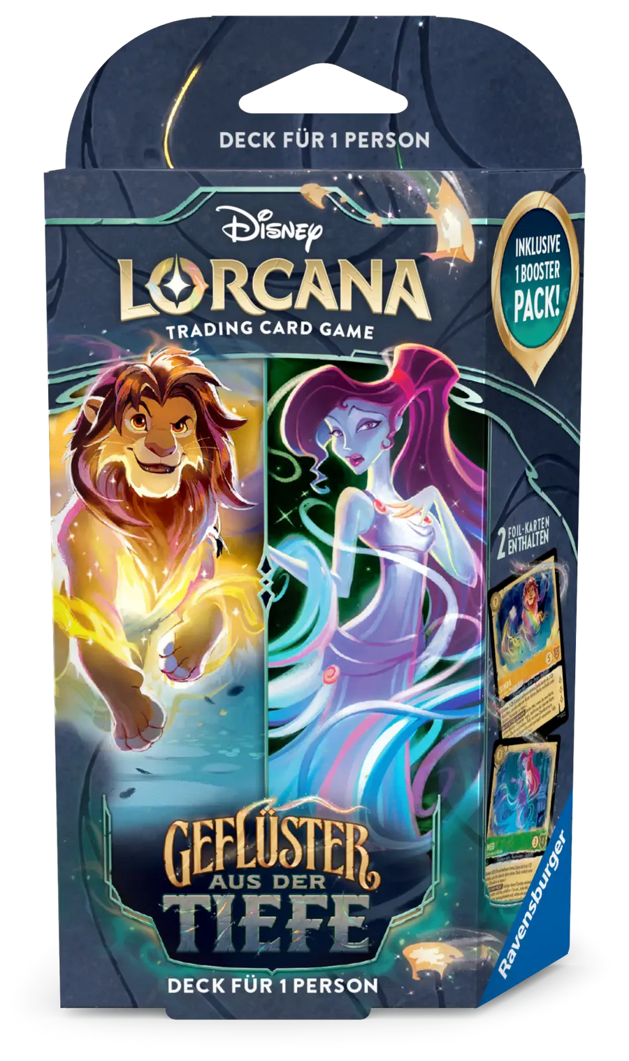 Disney Lorcana: Geflüster aus der Tiefe - Bernstein/Smaragd - Starter Deck (DE) - Ravensburger - Card Games
