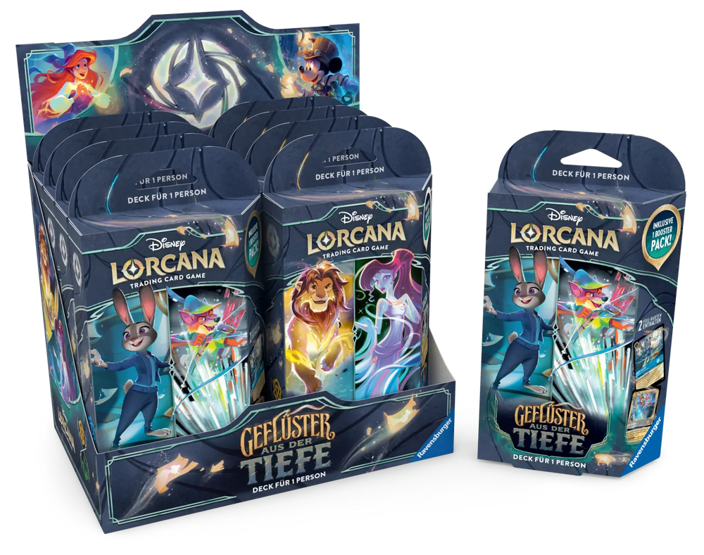 Disney Lorcana: Geflüster aus der Tiefe - Bernstein/Smaragd - Starter Deck (DE) - Ravensburger - Card Games