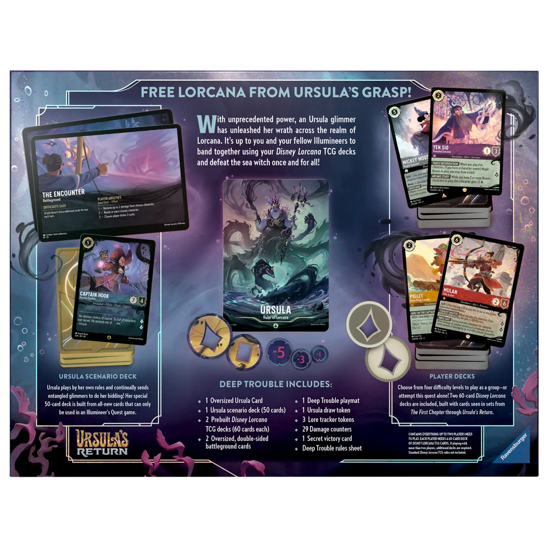 Disney Lorcana: Ursula’s Return - Illumineer’s Quest - Deep Trouble (EN) - Ravensburger - Card Games