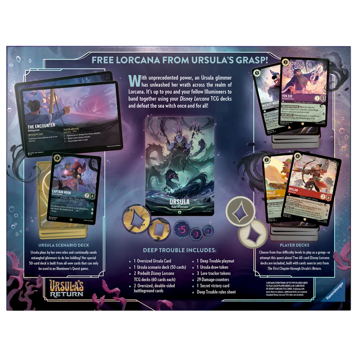 Disney Lorcana: Ursula’s Return - Illumineer’s Quest - Deep Trouble (EN) - Ravensburger - Card Games