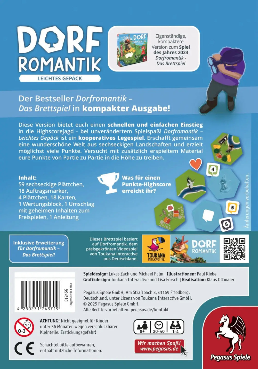 Dorfromantik: Leichtes Gepäck (DE) - Pegasus Spiele - Board Games