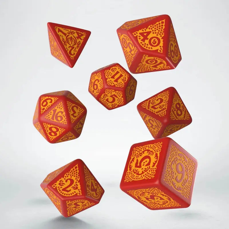 Dragon Slayer Red & Orange Dice Set - Q Workshop - Accessories
