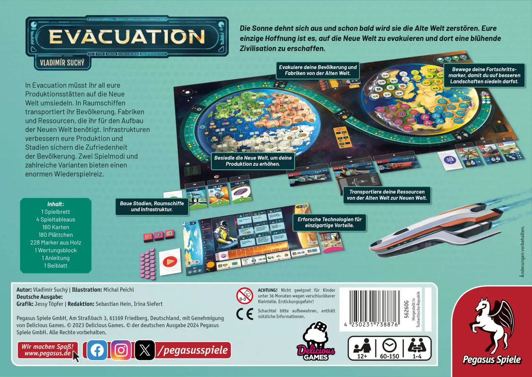 Evacuation (DE) - Pegasus Spiele - Board Games