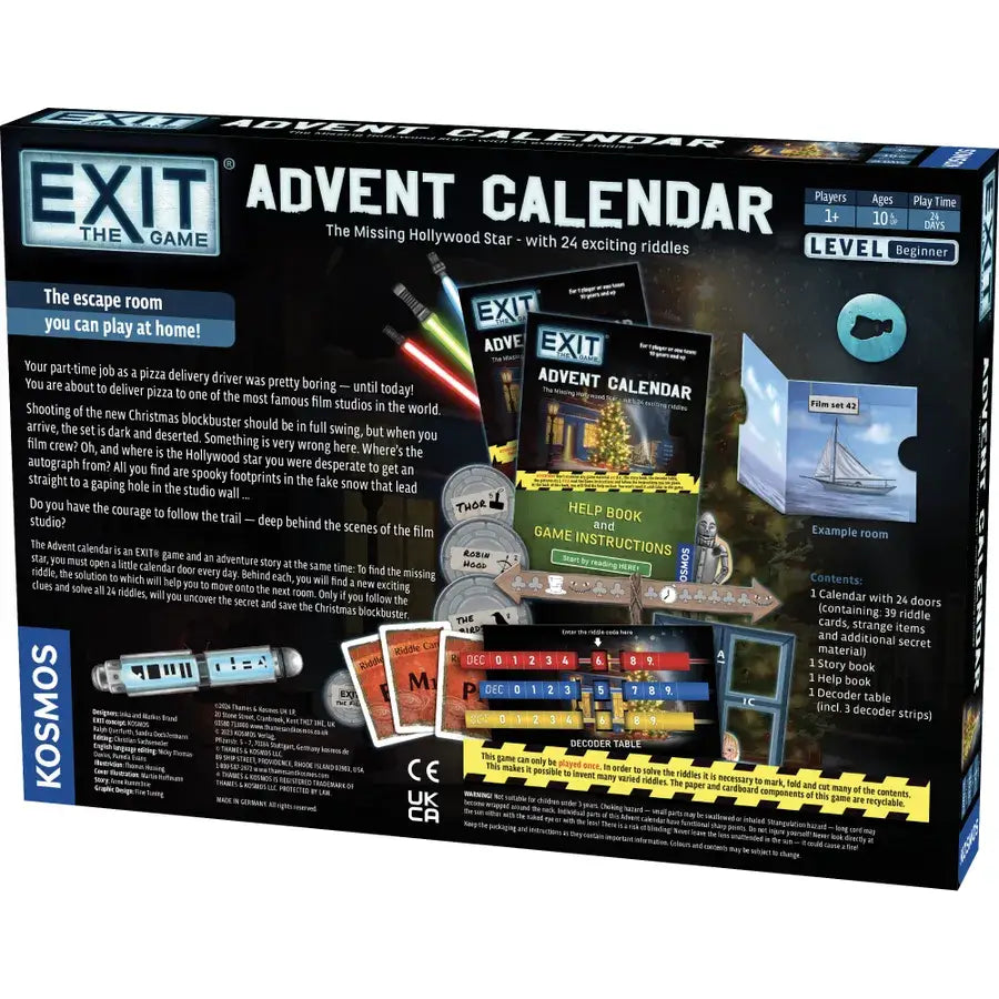 Exit: Advent Calendar - The Missing Hollywood Star (EN) - Kosmos - Board Games