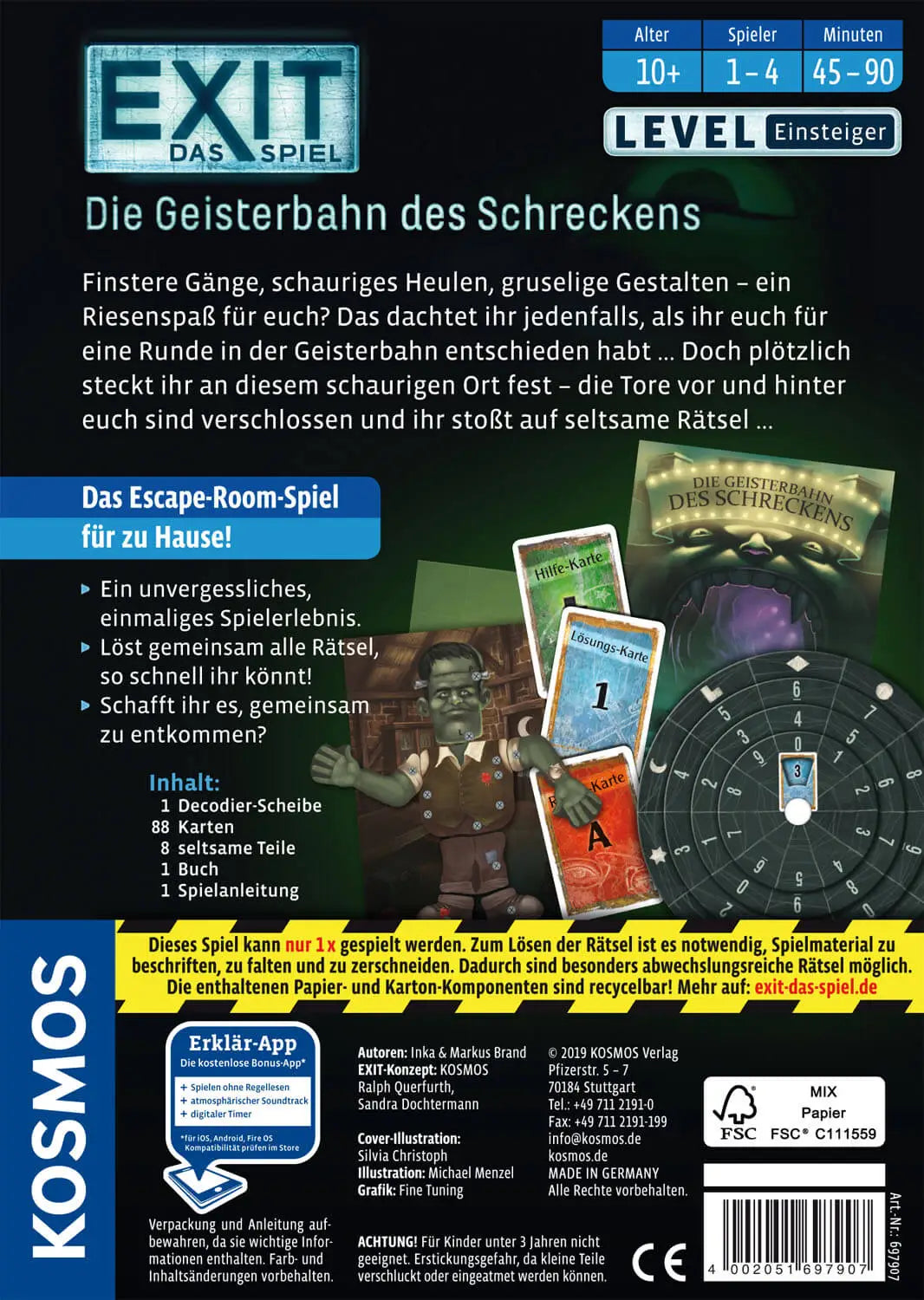 EXIT – Das Spiel: Die Geisterbahn des Schreckens (DE) - KOSMOS - Board Games