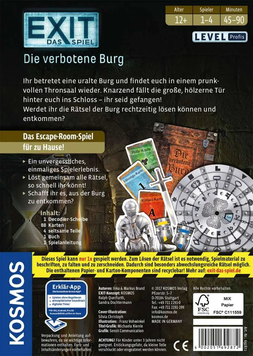 Exit: Das Spiel - Die verbotene Burg (DE) - KOSMOS - Board Games
