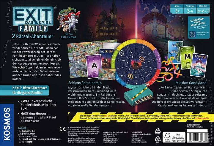 EXIT – Das Spiel Family: Schloss Gemeinstein / Mission Candyland (DE) - KOSMOS - Board Games