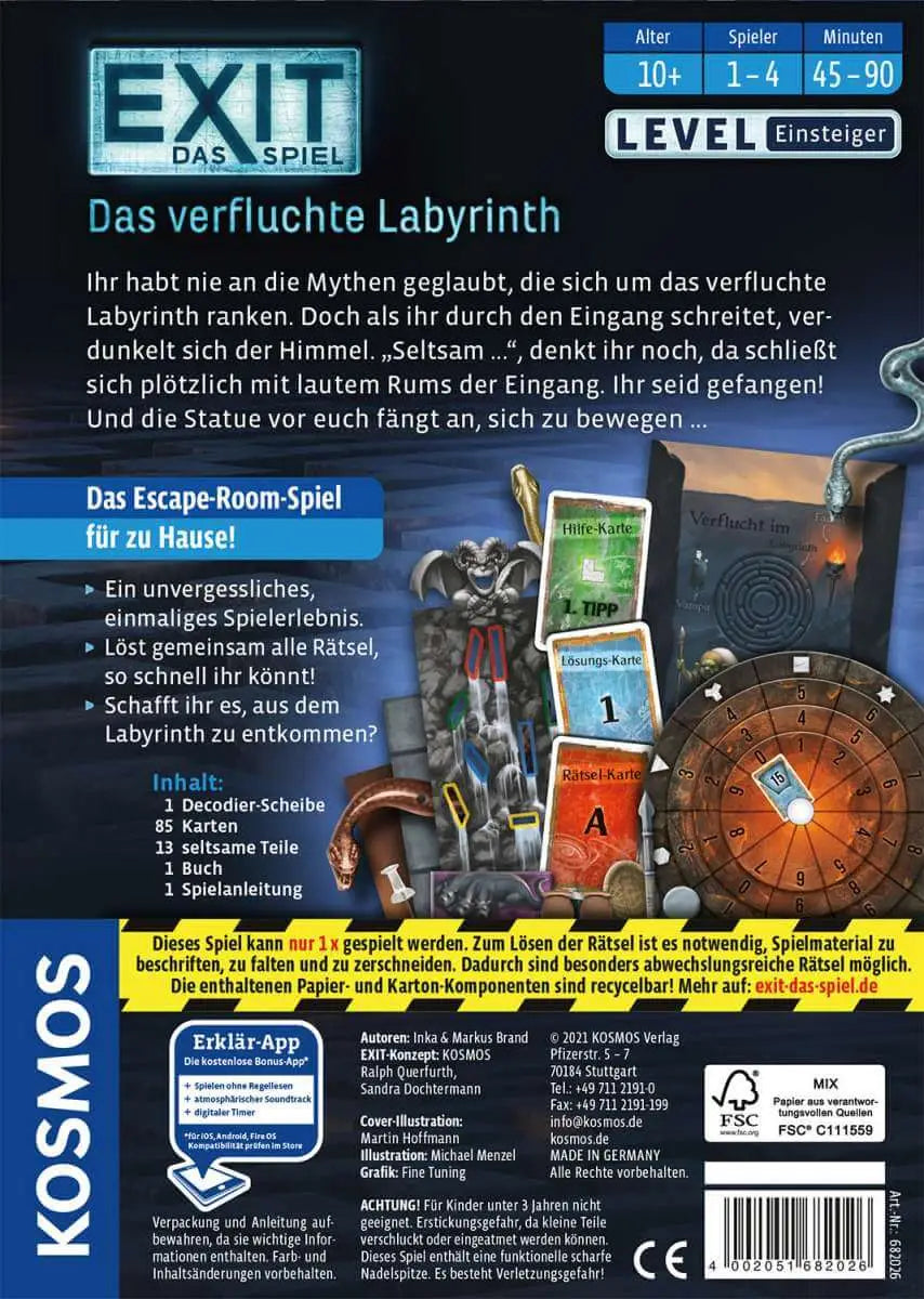 EXIT – Das Spiel: Das verfluchte Labyrinth (DE) - KOSMOS - Board Games