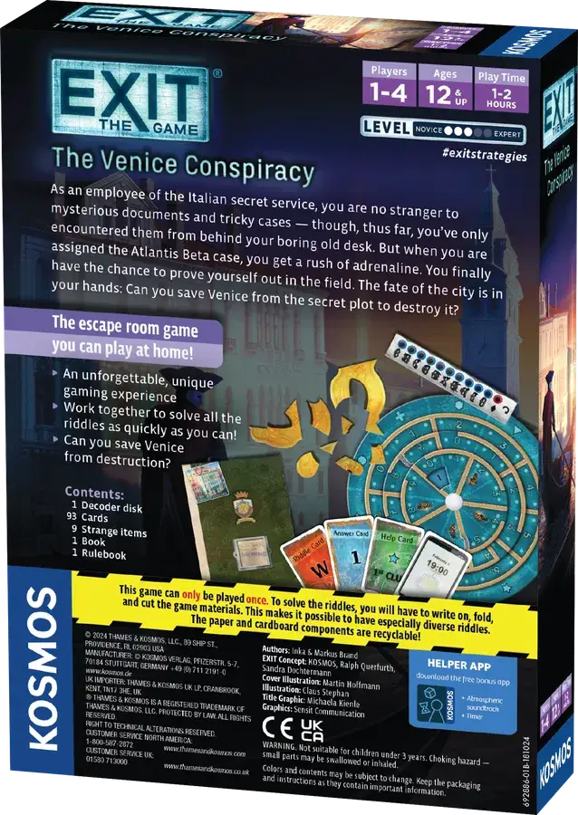 Exit: The Venice Conspiracy (EN) Kosmos Board Games