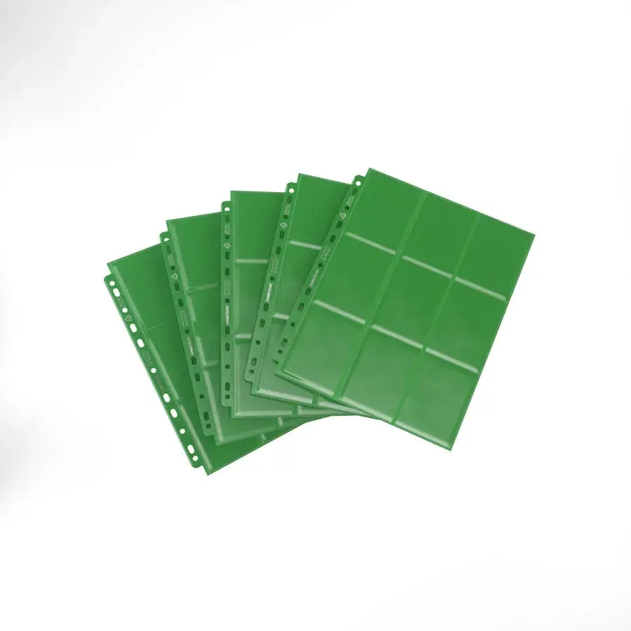 Gamegenic - 18-Pocket Pages - Side-Loading - Green - Gamegenic - Accessories