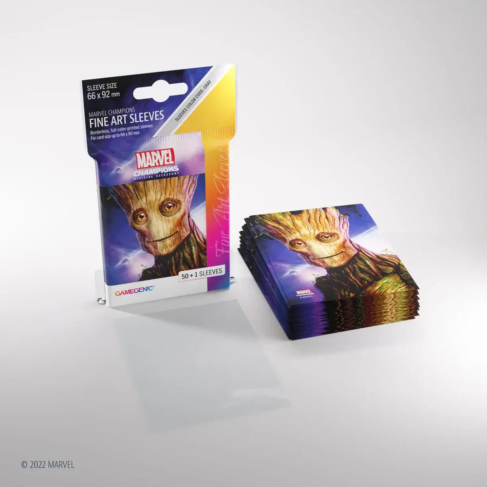 Gamegenic - Marvel Champions FINE ART Sleeves - Groot (50 + 1) - Gamegenic - Accessories
