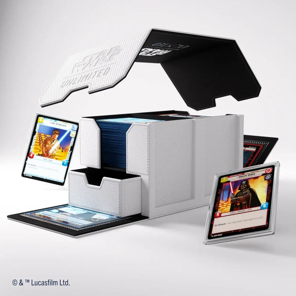 Double Deck Pod: Star Wars Unlimited - White/Black - Gamegenic - Accessories