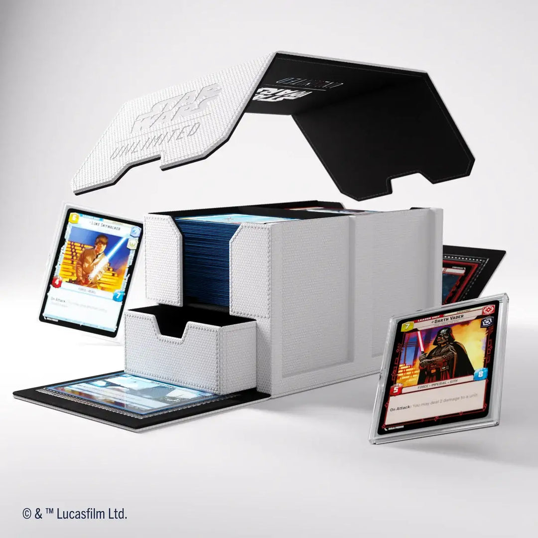 Double Deck Pod: Star Wars Unlimited - White/Black - Gamegenic - Accessories
