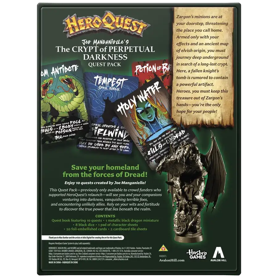 HeroQuest: The Crypt of Perpetual Darkness (EN) - Hasbro - Board Games