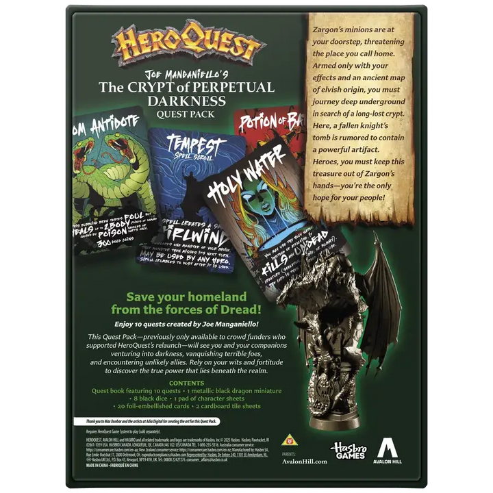 HeroQuest: The Crypt of Perpetual Darkness (EN) - Avalon Hill Games - Board Games