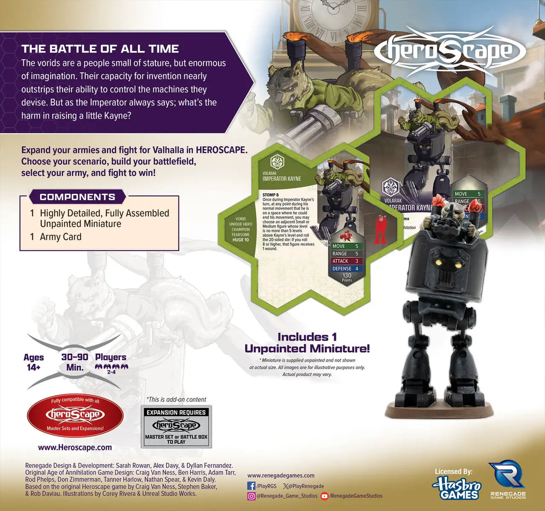 HeroScape: Army Expansion - Imperator Kayne (EN) - Renegade Game Studios - Miniature Games
