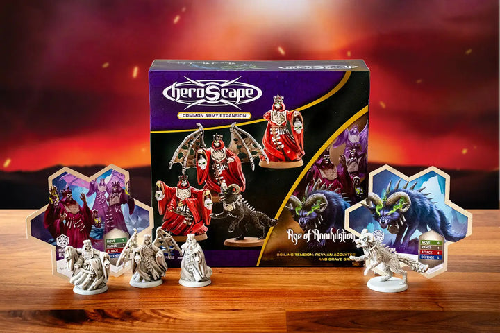 HeroScape: Army Expansion - Revnan Acolytes & Grave Grim (EN) - Renegade Game Studios - Miniature Games