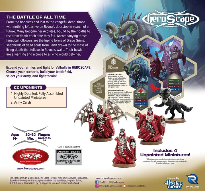 HeroScape: Army Expansion - Revnan Acolytes & Grave Grim (EN) - Renegade Game Studios - Miniature Games