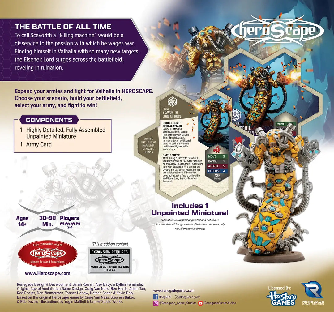 HeroScape: Army Expansion - Scavorith - Lord of Ruin (EN) - Renegade Game Studios - Miniature Games