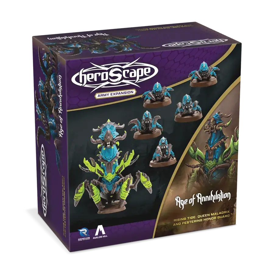 HeroScape: Rising Tide - Army Expansion - Queen Maladrix & Festering Honor Guard (EN) - Renegade Game Studios