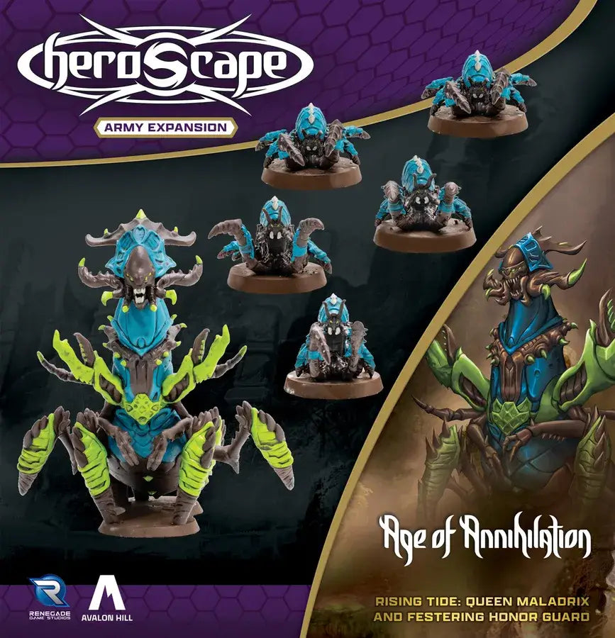 HeroScape: Rising Tide - Army Expansion - Queen Maladrix & Festering Honor Guard (EN) - Renegade Game Studios