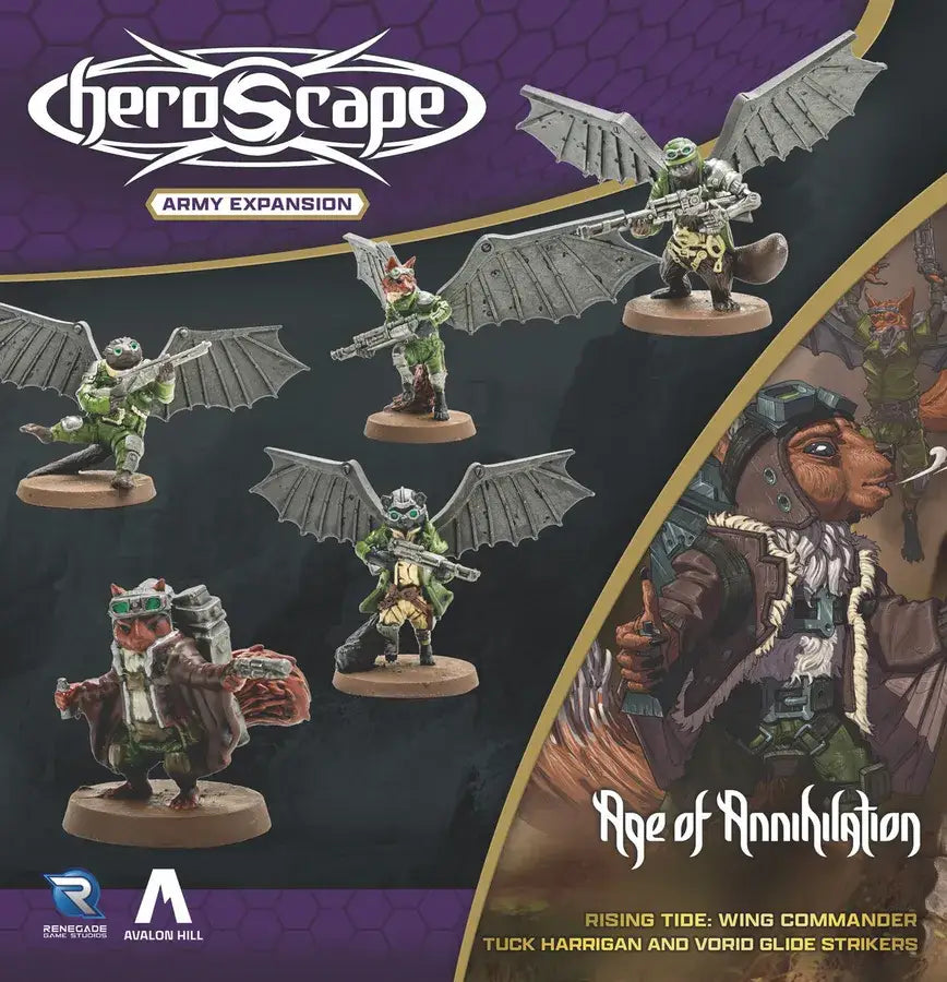 HeroScape: Rising Tide - Army Expansion - Wing Commander Tuck Harrigan & Voris Glidestriker (EN) - Renegade Game