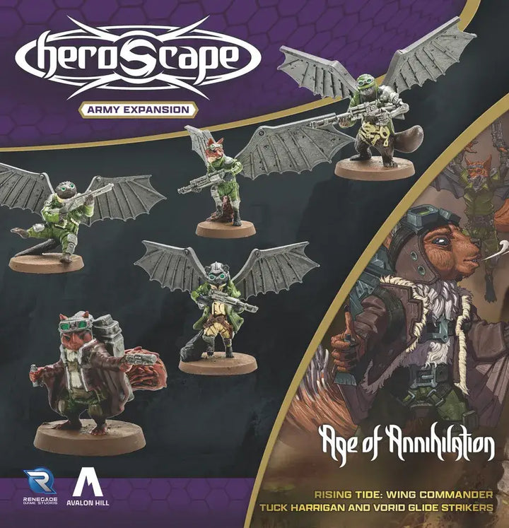 HeroScape: Rising Tide - Army Expansion - Wing Commander Tuck Harrigan & Voris Glidestriker (EN) - Renegade Game