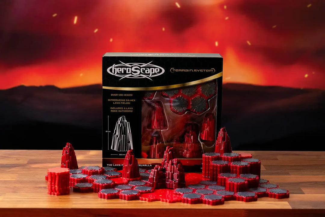 HeroScape: Terrain Expansion - Lava Fields of Valhalla - Renegade Game Studios - Miniature Games