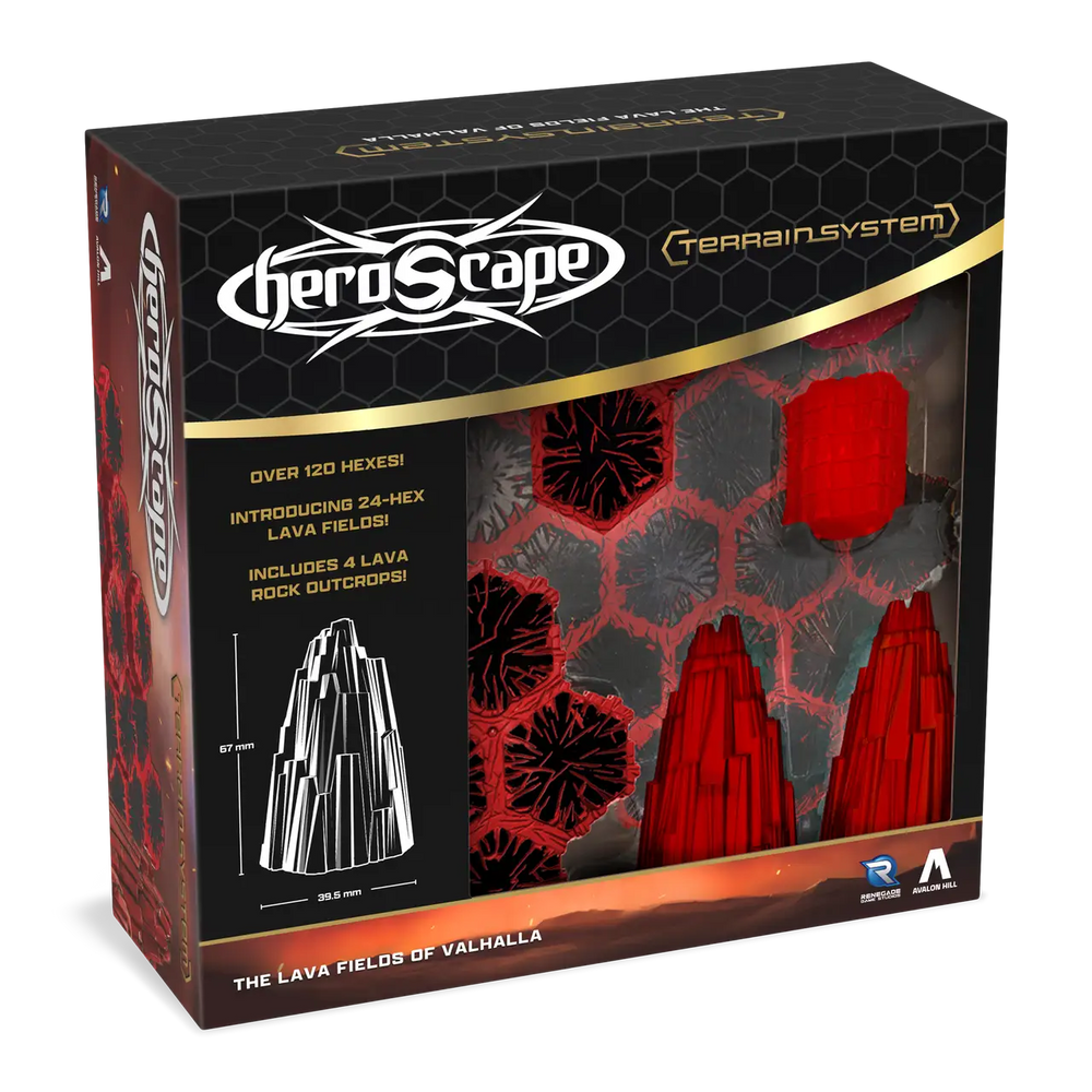 HeroScape: Terrain Expansion - Lava Fields of Valhalla - Renegade Game Studios - Miniature Games