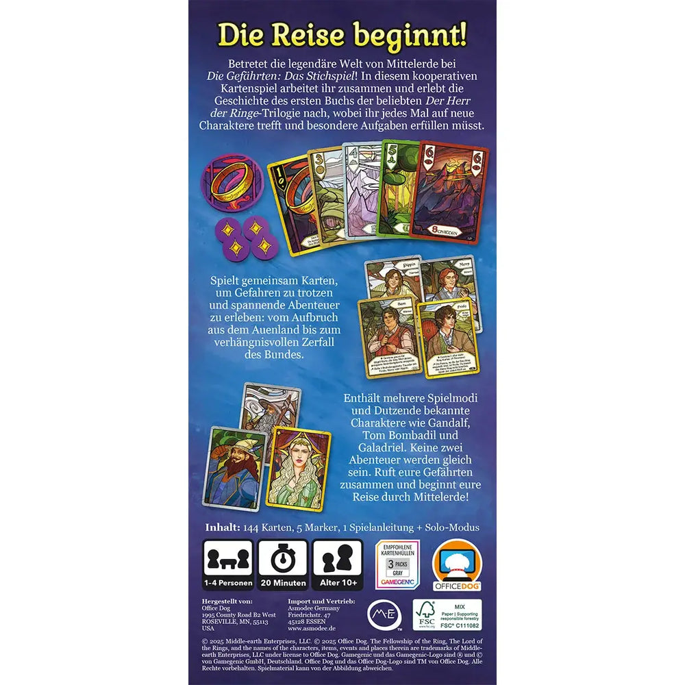 Der Herr der Ringe: Die Gefährten – Das Stichspiel (DE) - Office Dog - Board Games