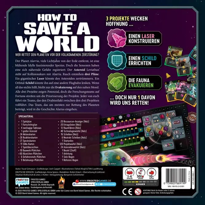 How to Save a World (DE) - Frosted Games - Board Games