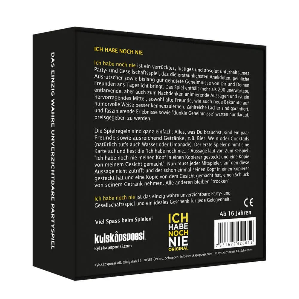 Ich Habe Noch Nie: Das einzig wahre unverzichtbare Partyspiel (DE) - Kylskåpspoesi AB - Board Games