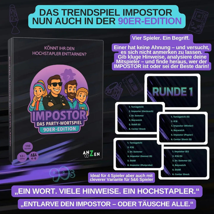 Impostor: Das Party-Wortspiel - 90er-Edition (DE) - Anzen - Board Games