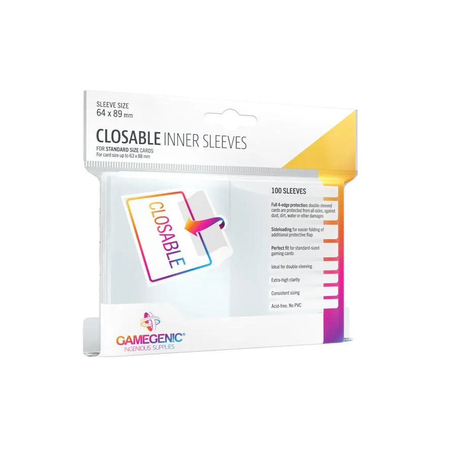 Inner Sleeves: Closable (100) - Gamegenic - Accessories