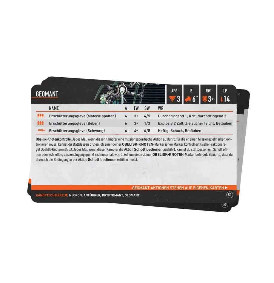 Kill Team: Canoptek Circle - Datenkarten (DE) - Games Workshop Ltd. - Miniature Games