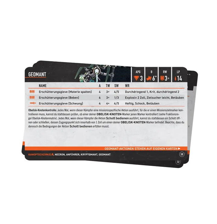 Kill Team: Canoptek Circle - Datenkarten (DE) - Games Workshop Ltd. - Miniature Games