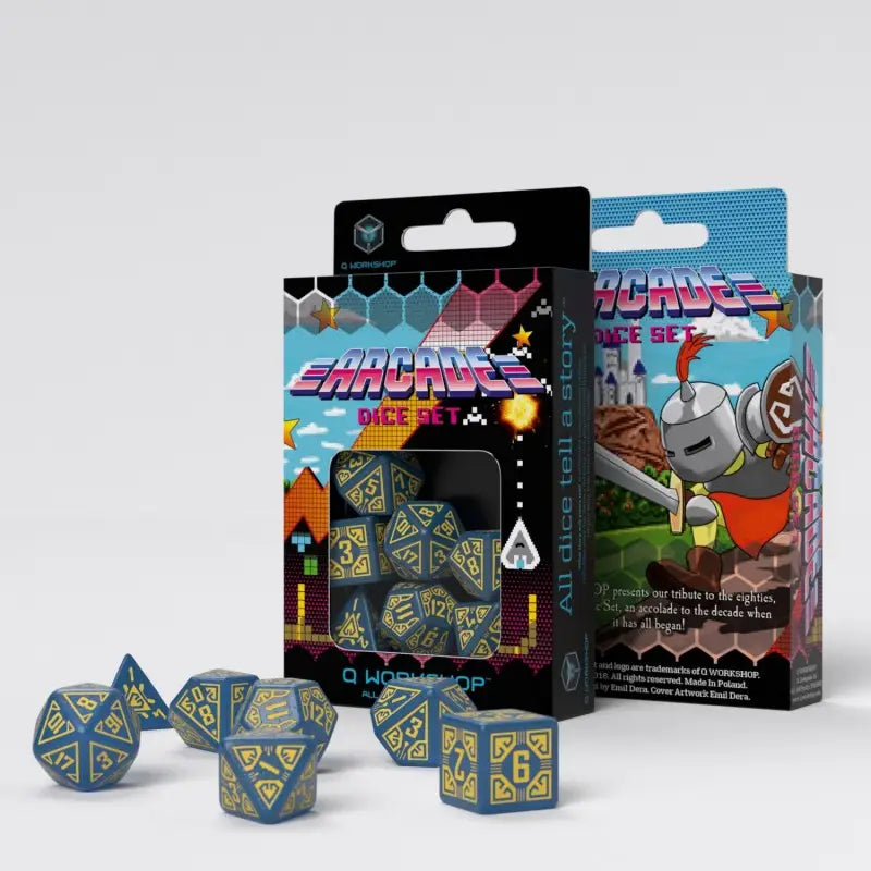 Arcade Blue & Yellow Dice Set - Q Workshop - Accessories