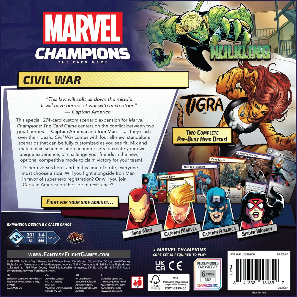 Marvel Champions: Civil War (EN) - Fantasy Flight Games - Card Games