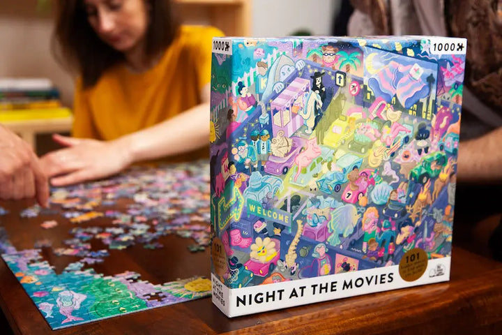 Puzzle: Night At The Movies (1000pcs) - Big Potatoe Games - Board Games