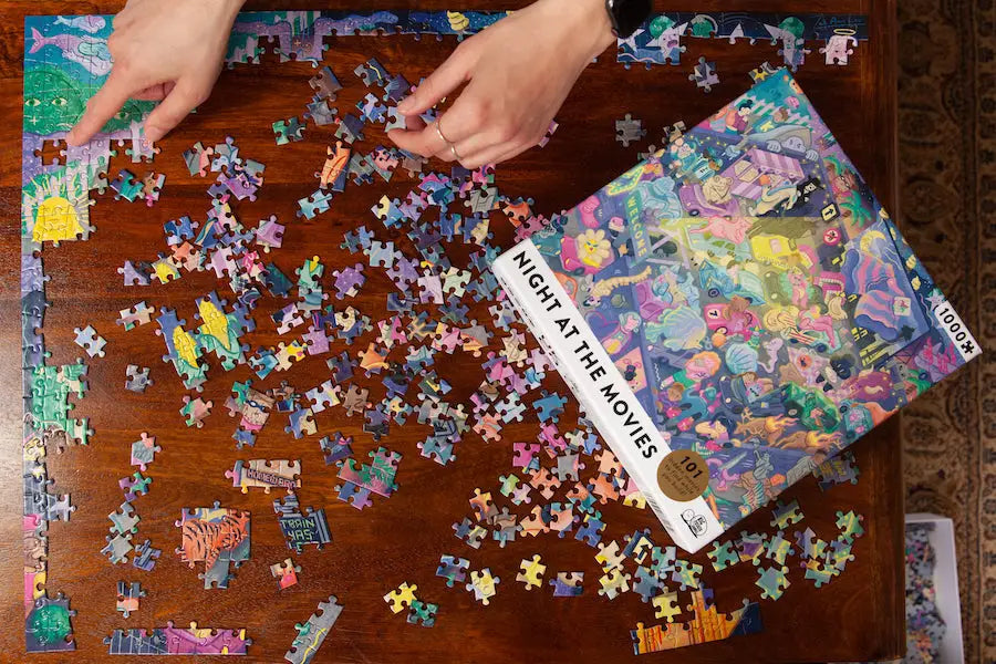 Puzzle: Night At The Movies (1000pcs) - Big Potatoe Games - Board Games