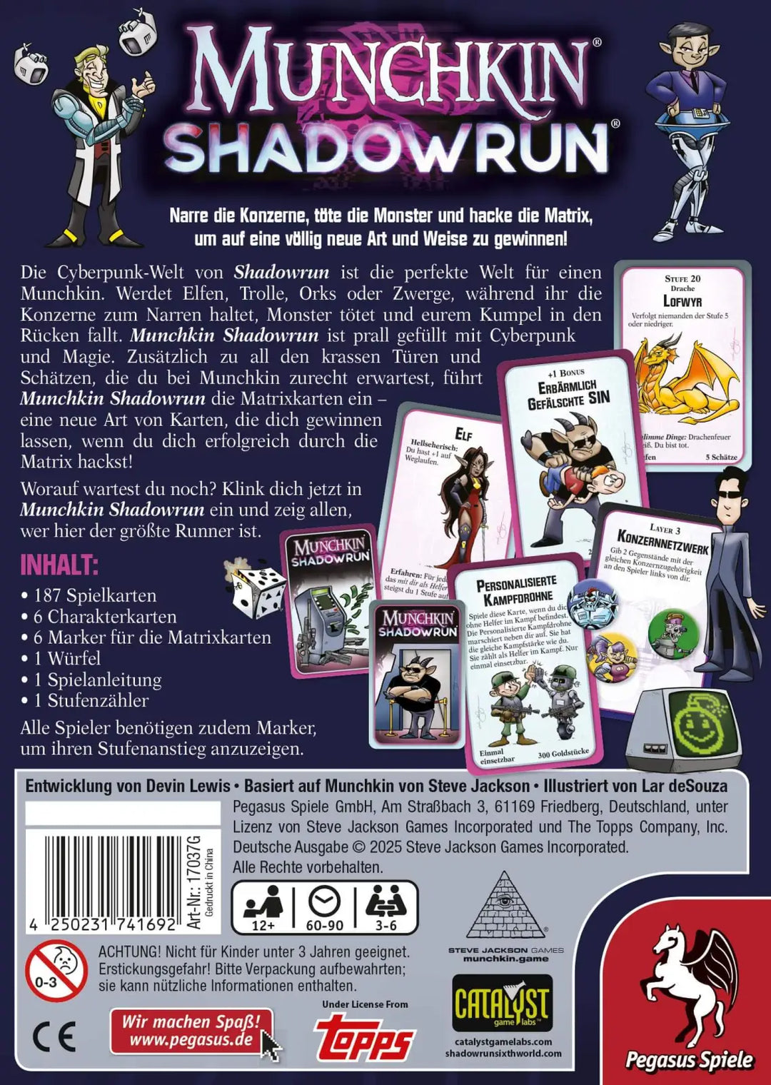 Munchkin Shadowrun (DE) - Pegasus Spiele - Board Games