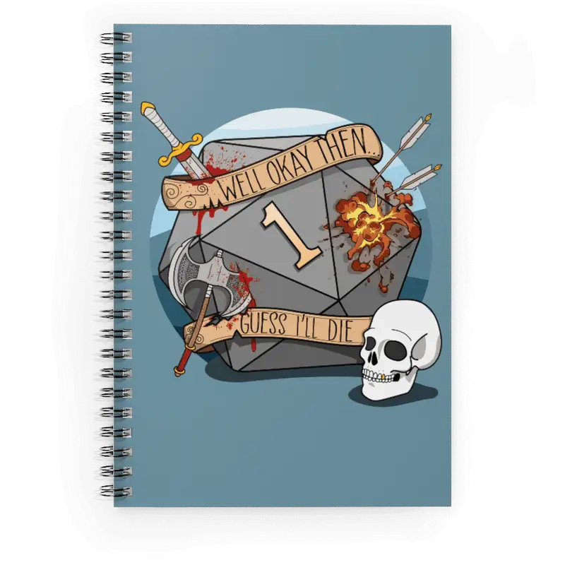 Notebook: Spiral - Guess I’ll Die - Glassstaff - Accessories
