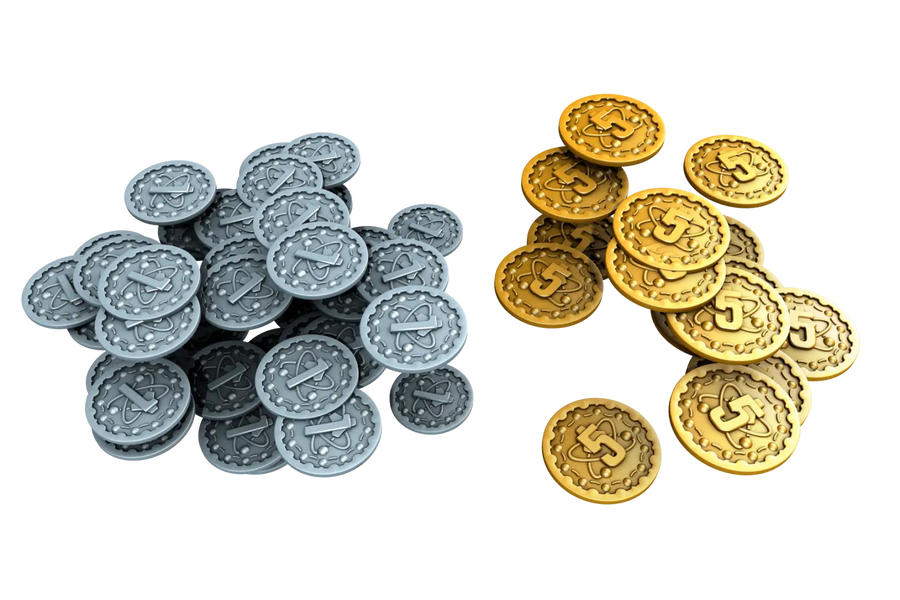 Nucleum: Metal Coins - Board&Dice - Accessories