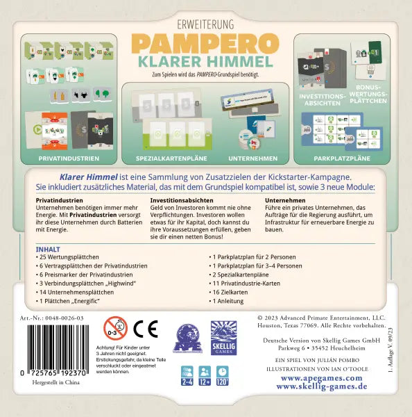 Pampero: Klarer Himmel (DE) - Skellig Games - Board Games